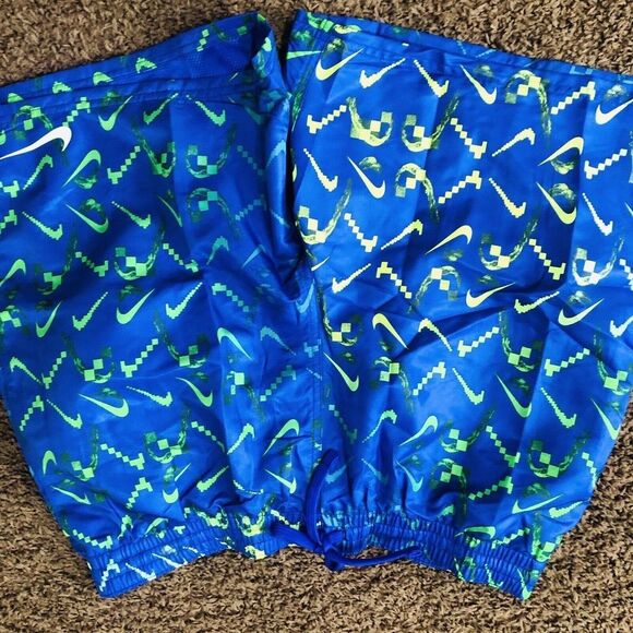New Nike Digi Swoosh Ombre Lap 7" Swim Blue Trunks Racer Blue Men's Size XL NWOT - Picture 2 of 5